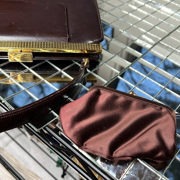 Bienen Davis Vintage Brown Leather Structured Snap Lock Closure Handbag - Picture 14 of 15